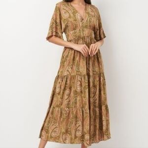 Zara Paisley Midi Boho Dress